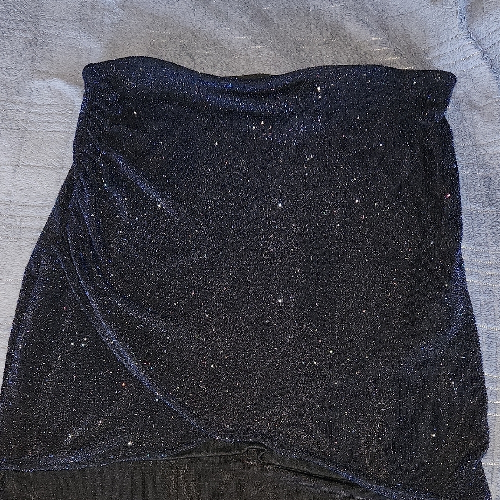 Black Shimmer Skirt/Top